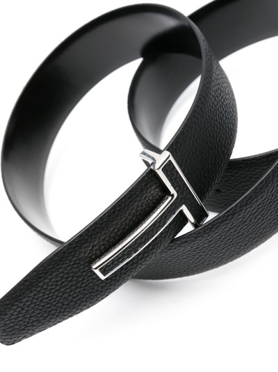 TOM FORD T-buckle leather belt outlook