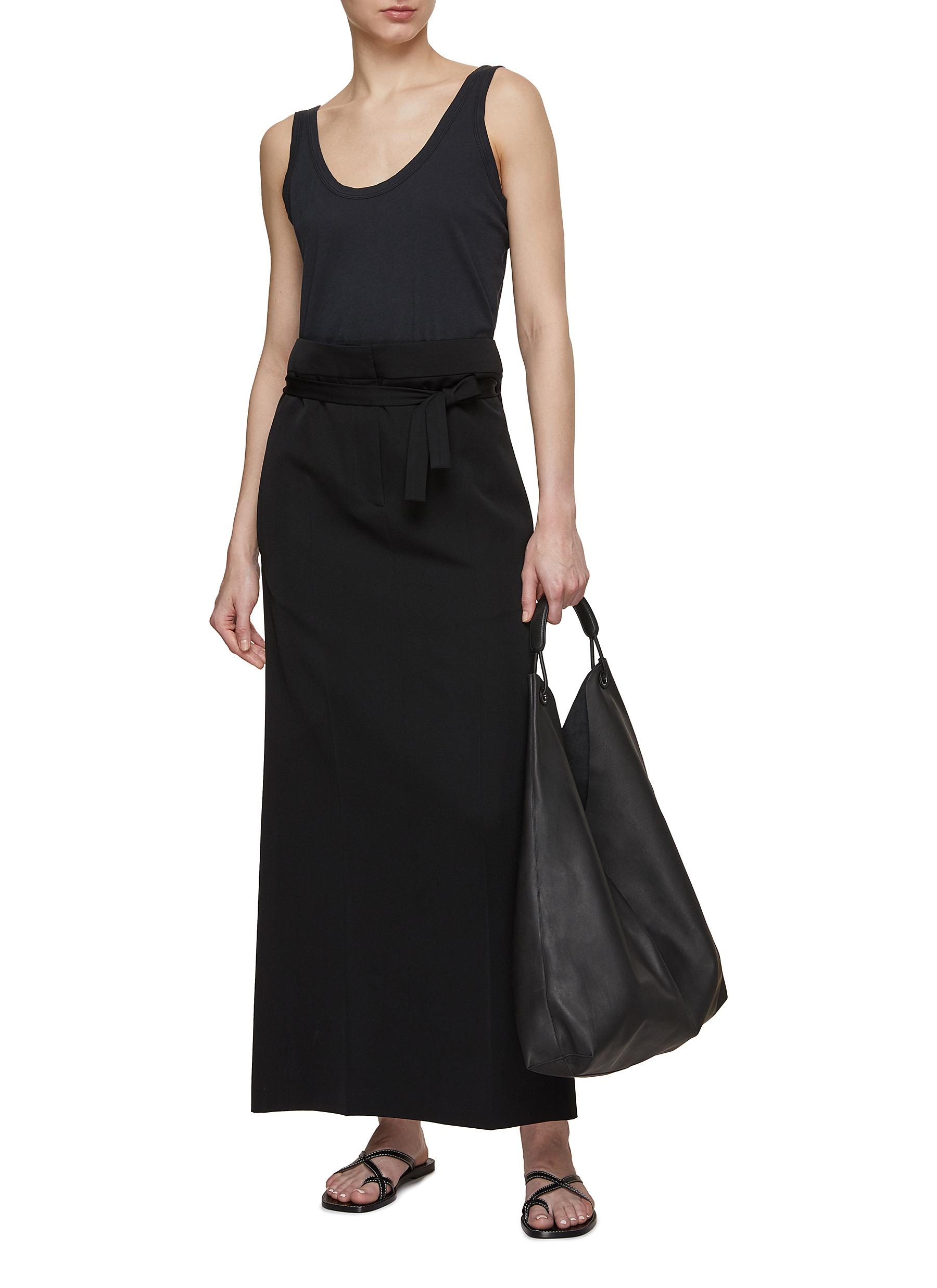 【関税込み】The Row ブラック Trevy マキシスカート The Row TREVY BELTED MAXI SKIRT | lanecrawford | REVERSIBLE