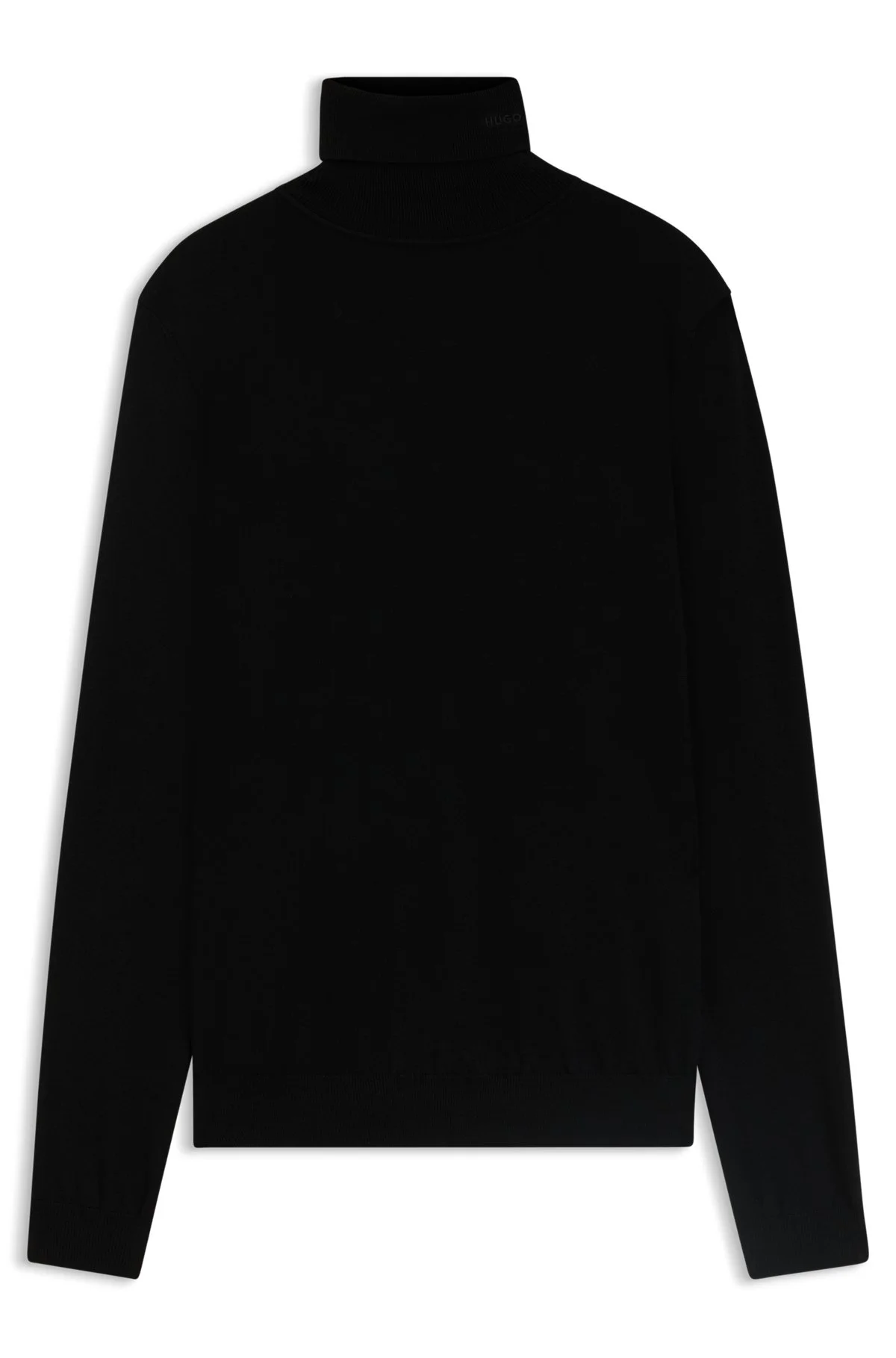 MERINO WOOL TURTLENECK SWEATER WITH EMBROIDERED LOGO - 1