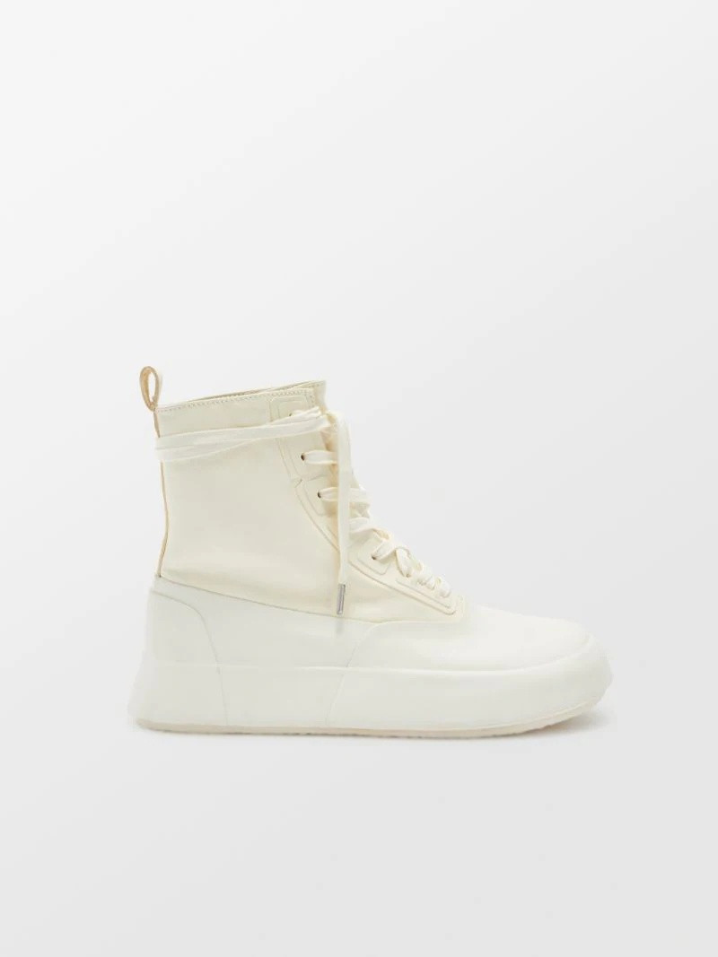 LEATHER MIX HI-TOP SNEAKER 1
