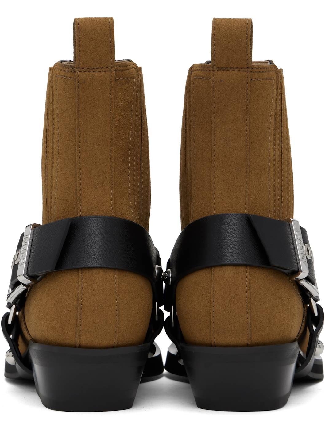 Brown Low Cut Western Chelsea Boots - 2