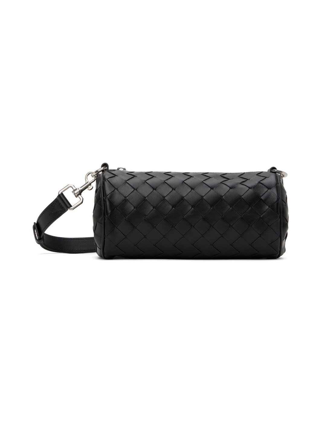 BOTTEGA VENETA BLACK LEATHER BARREL CROSSBODY BAG