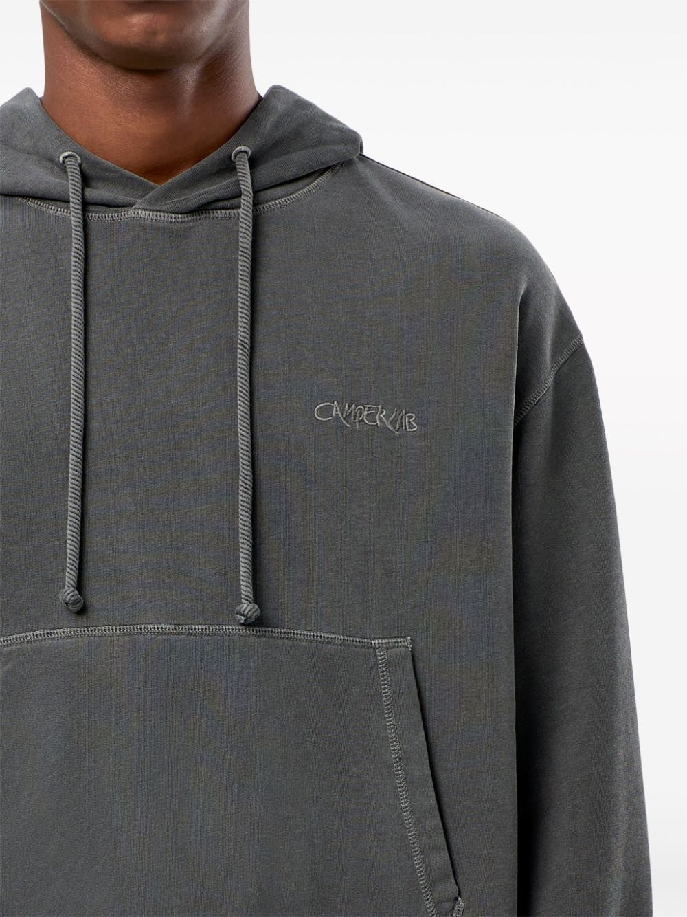 logo-embroidered cotton hoodie - 7
