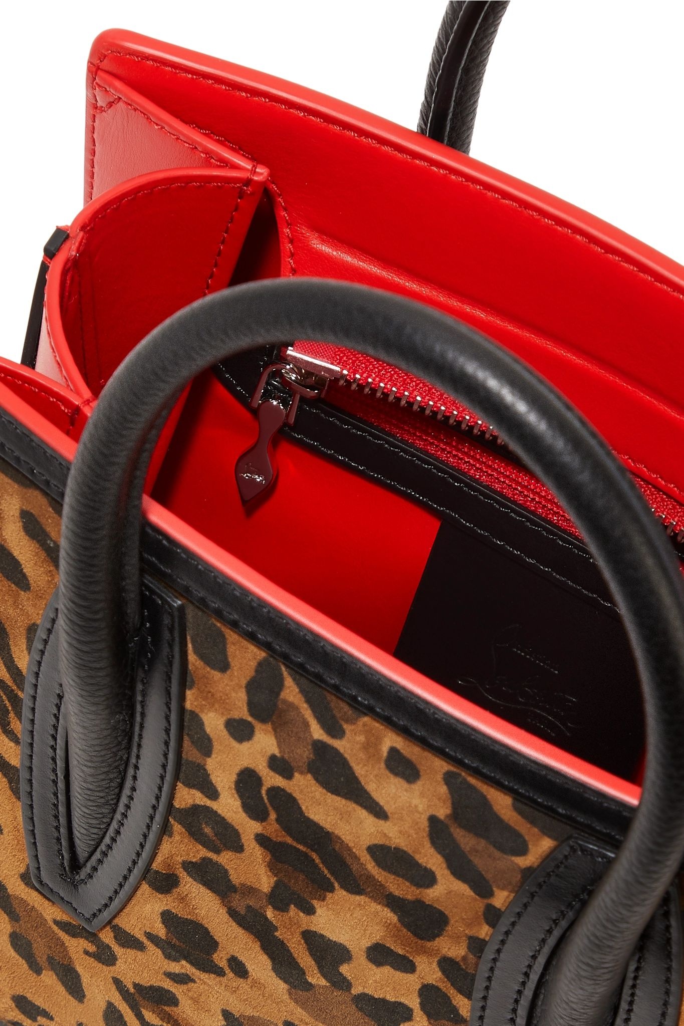 Paloma mini leopard-print suede, leather and canvas and tote - 5