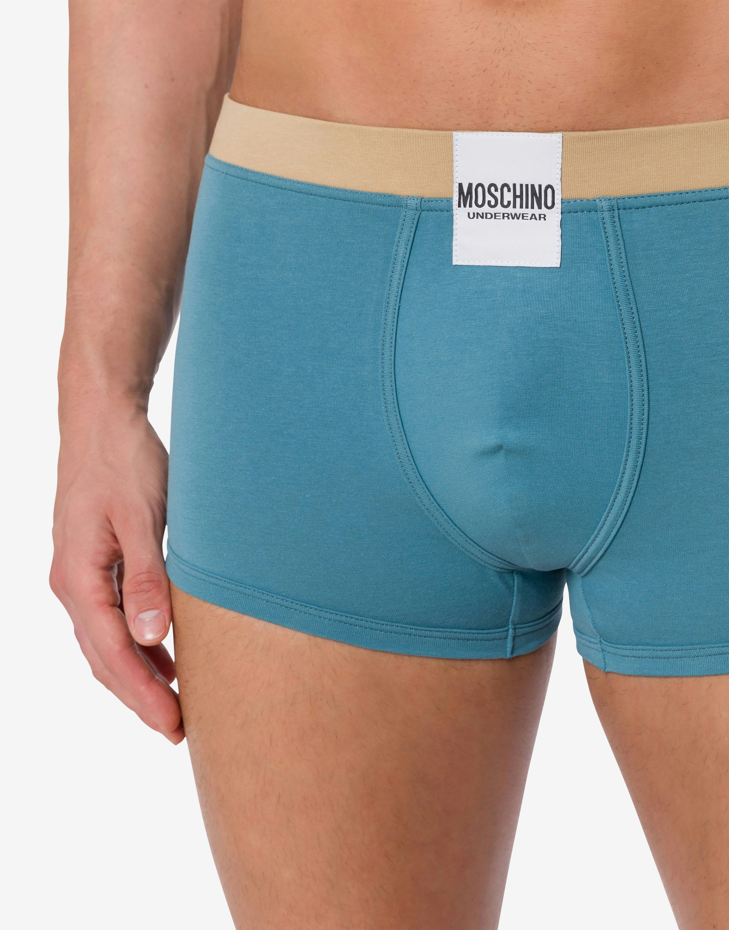 STRETCH JERSEY BOXERS WITH LOGO LABEL - 4