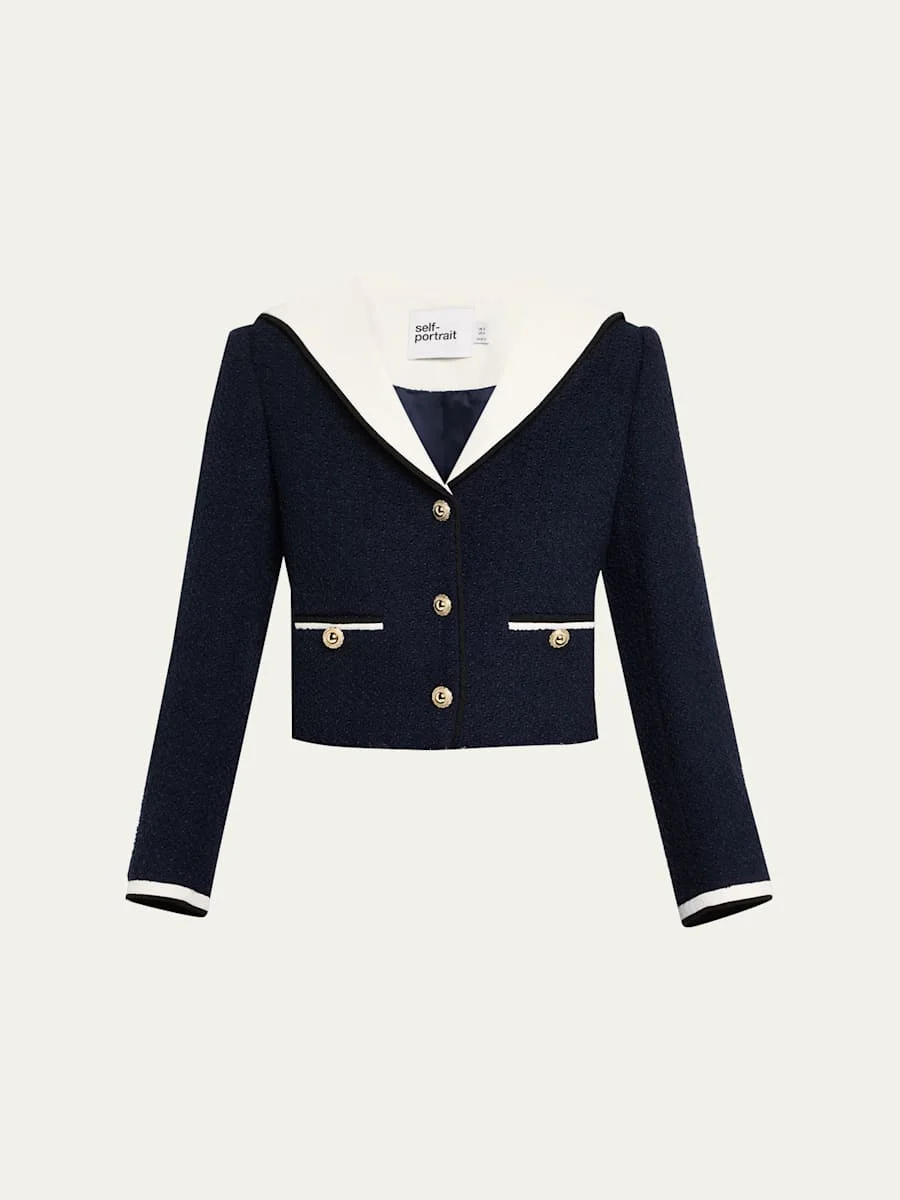 Boucle Contrast Collar Jacket - 1
