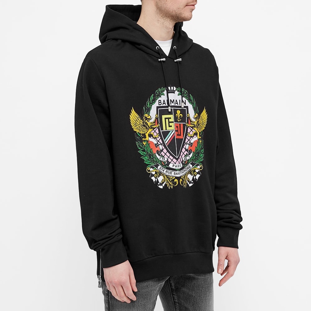 Balmain Crest Popover Hoody - 5