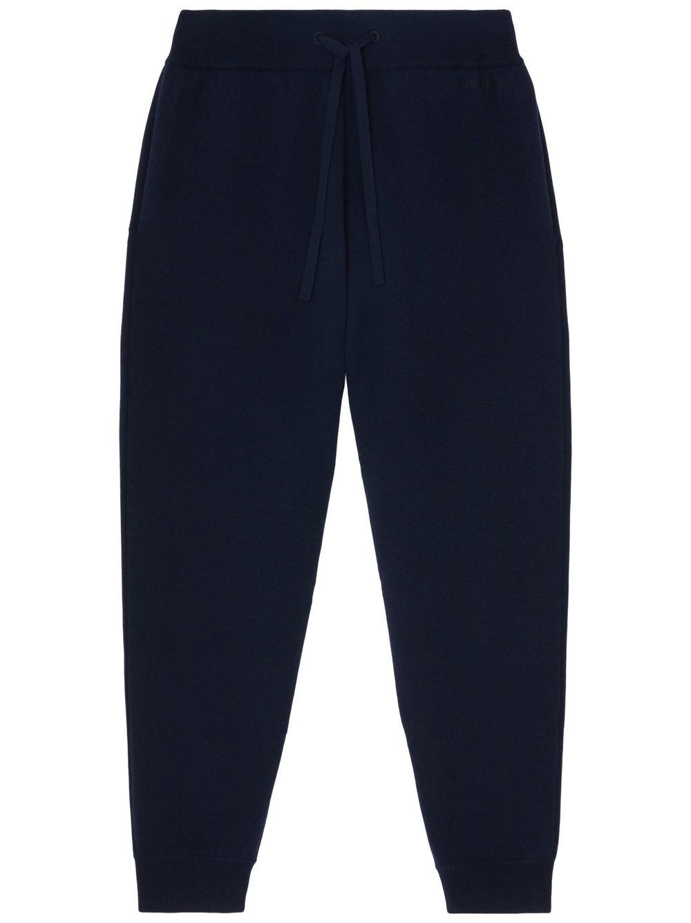 logo-embroidered cashmere track pants - 1