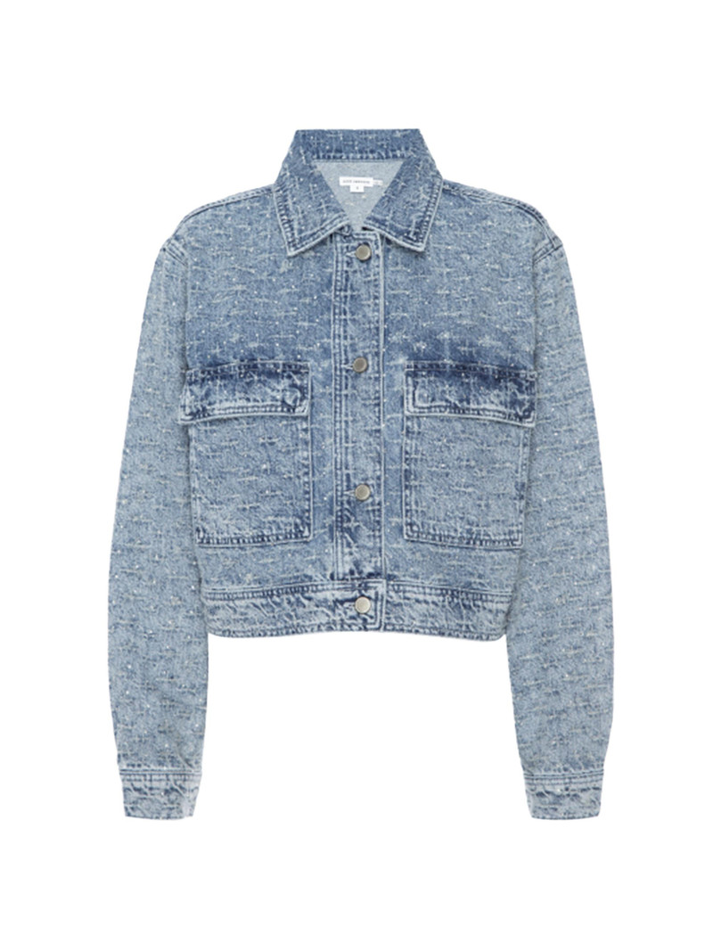 Women's Crystal Denim Jacket - Indigo 1