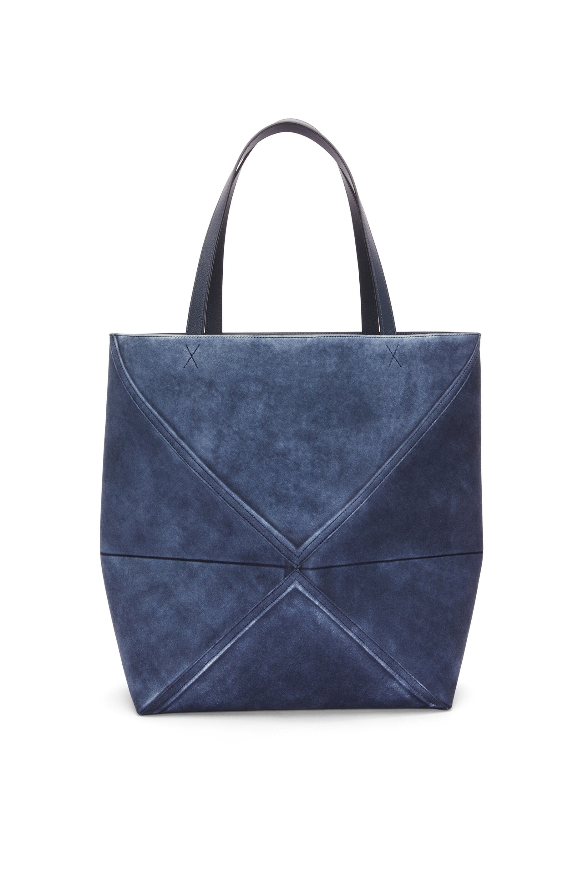 Large Puzzle Fold Tote in suede calfskin - 6