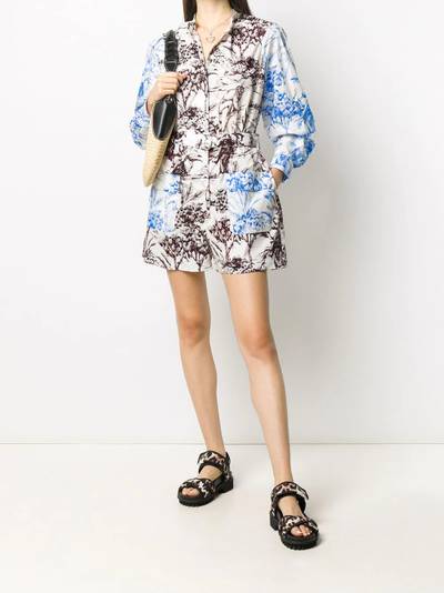 MSGM illustration print long-sleeve playsuit outlook