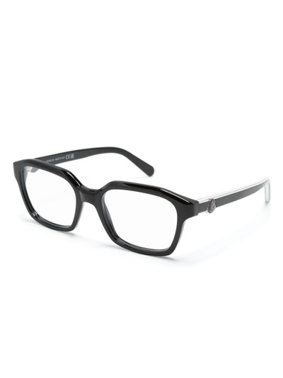 Moncler logo-plaque square-frame glasses outlook