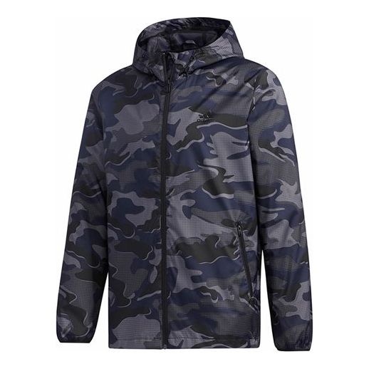 Men's adidas Mh Wb Camo Sports Stylish Jacket Black GF3967 - 1