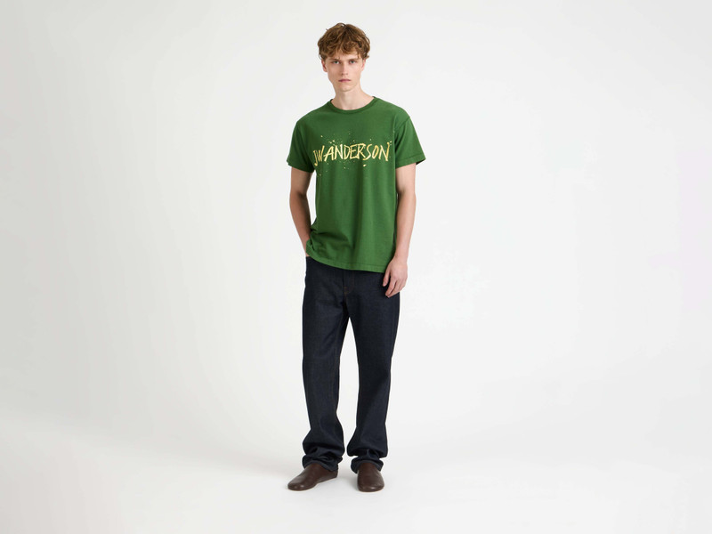 JW Anderson CIRCULAR T-SHIRT IN GREEN outlook