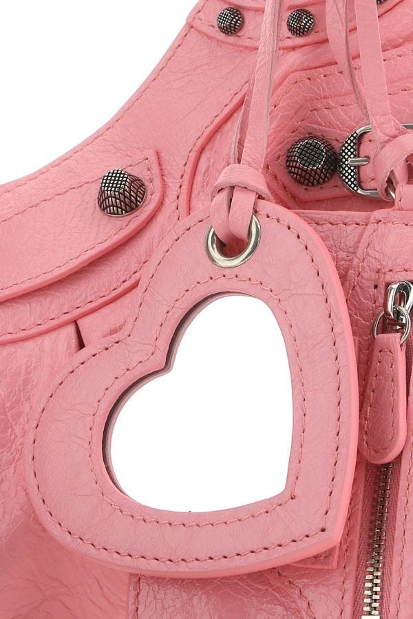 BALENCIAGA Pink nappa leather Le Cagole XS crossbody bag