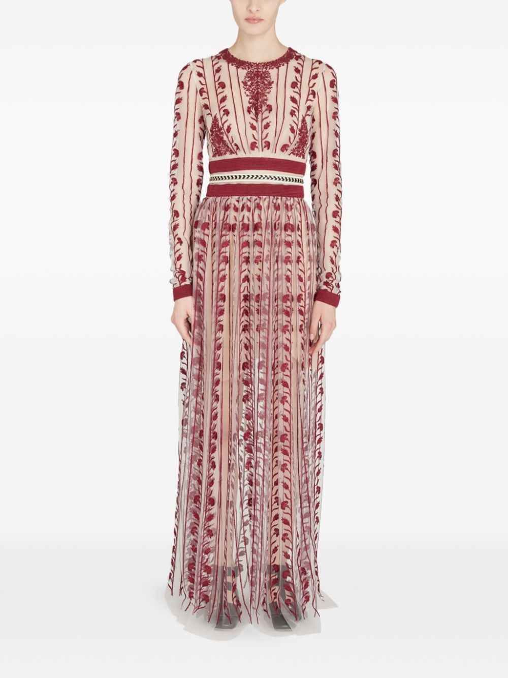paisley embroidered dress - 2