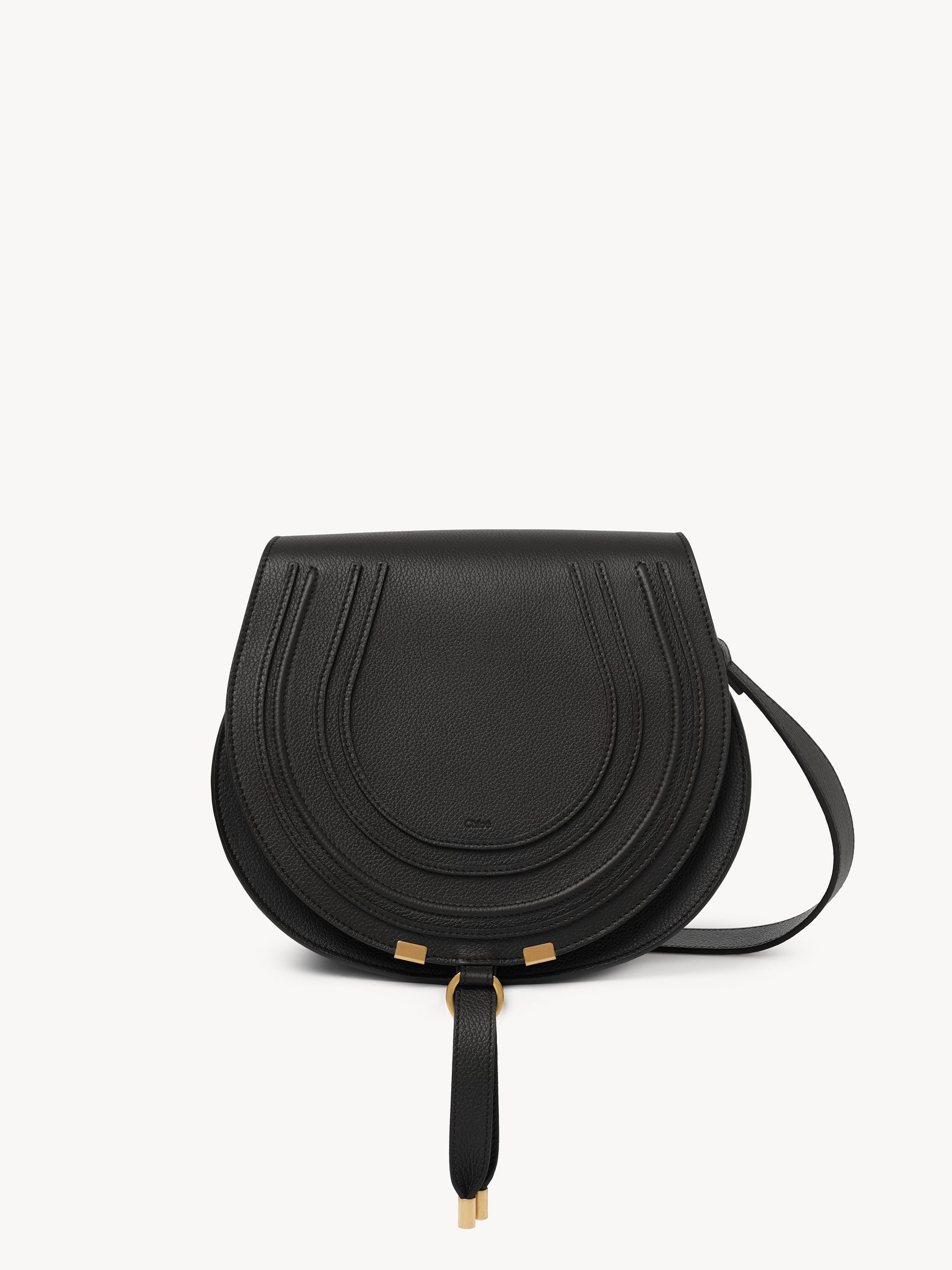 MARCIE SADDLE BAG IN GRAINED LEATHER - 1