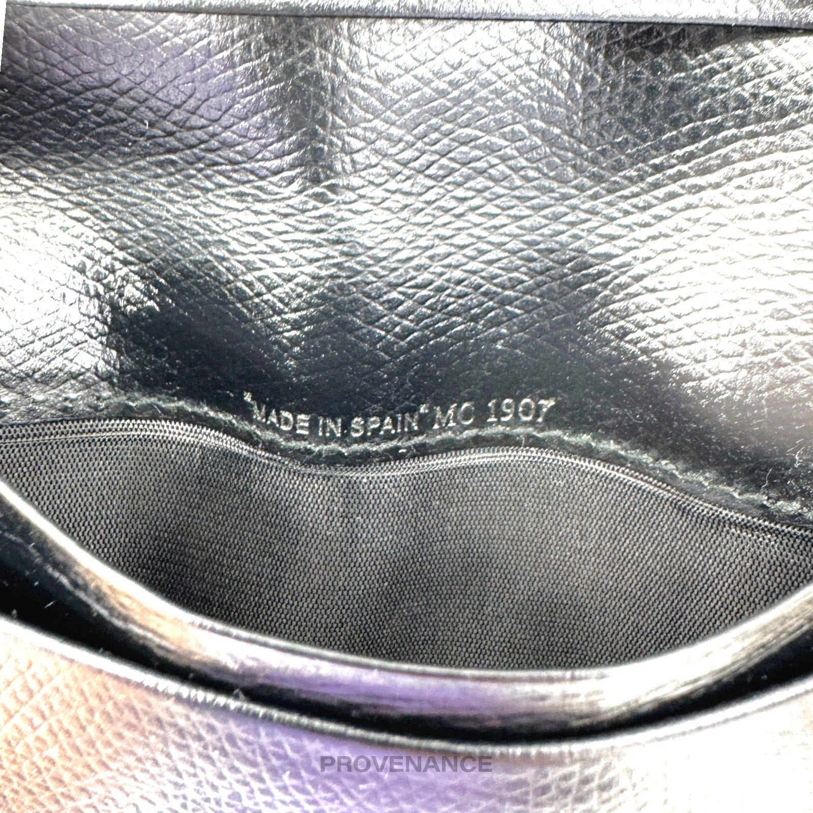 Christian Dior CD Card Wallet - Navy Grained Leather - 7