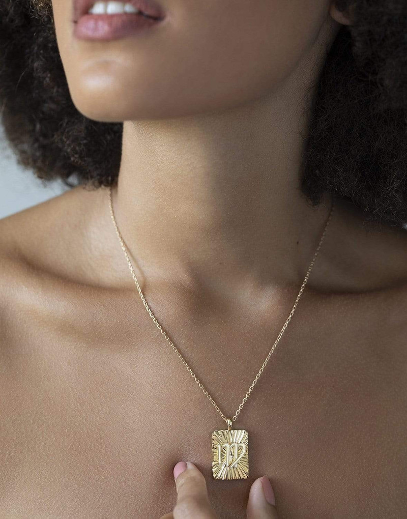 DAVID WEBB Virgo Zodiac Pendant Necklace outlook