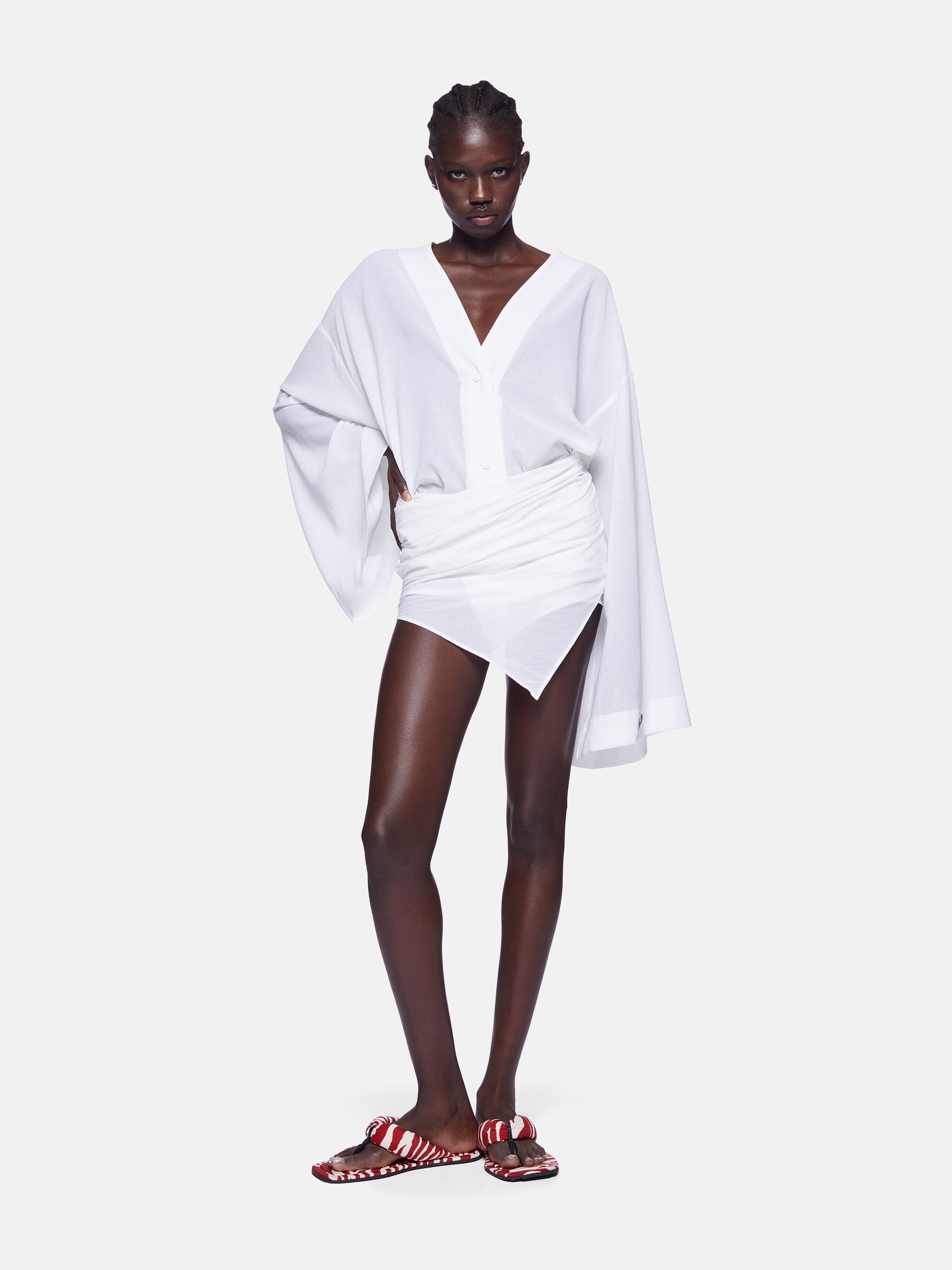 WHITE MINI DRESS - 3