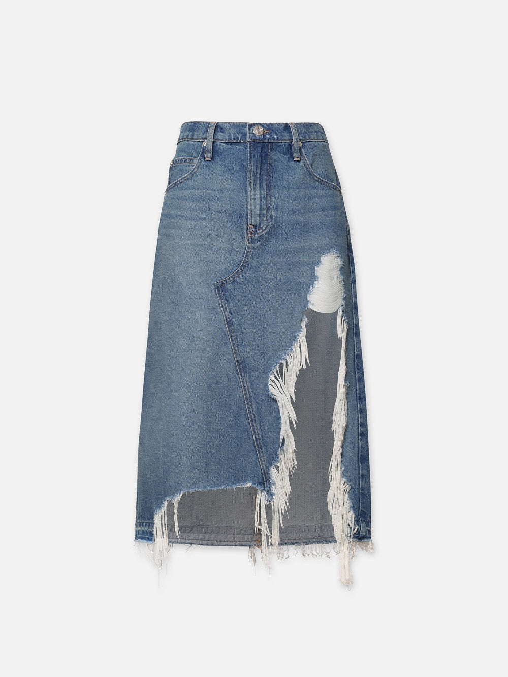 Deconstructed Fray Hem Skirt in Salem - 1