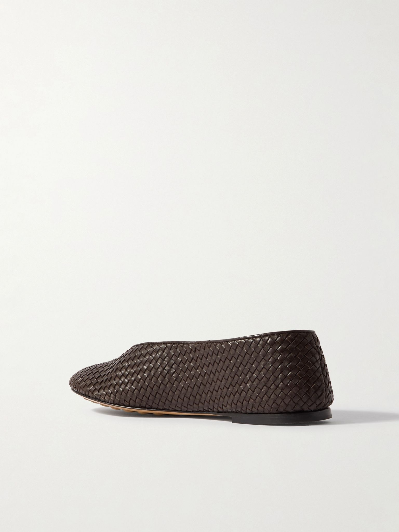 Intrecciato leather ballet flats Brown - 3