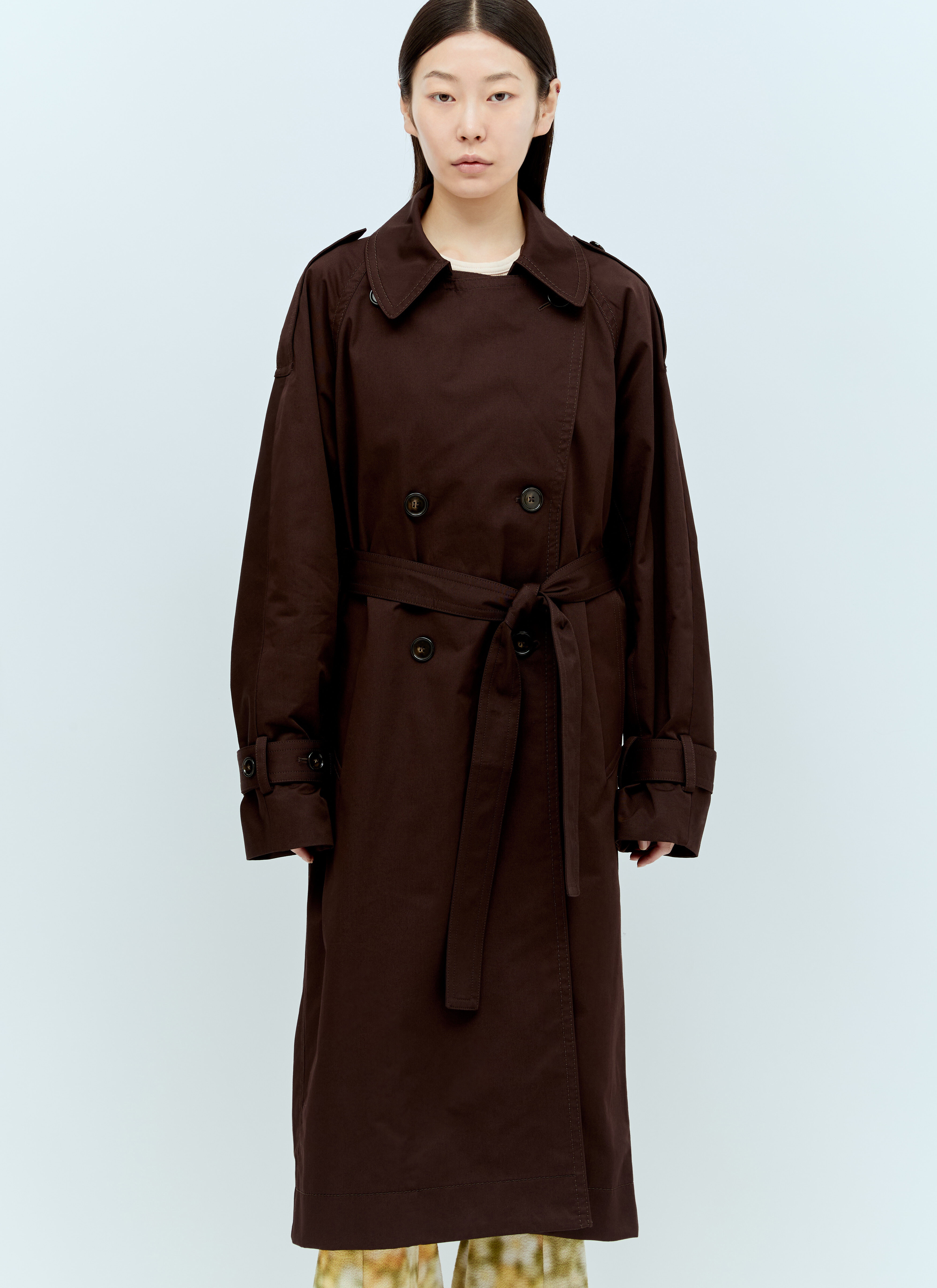 Double-Breasted Trench Coat - 1