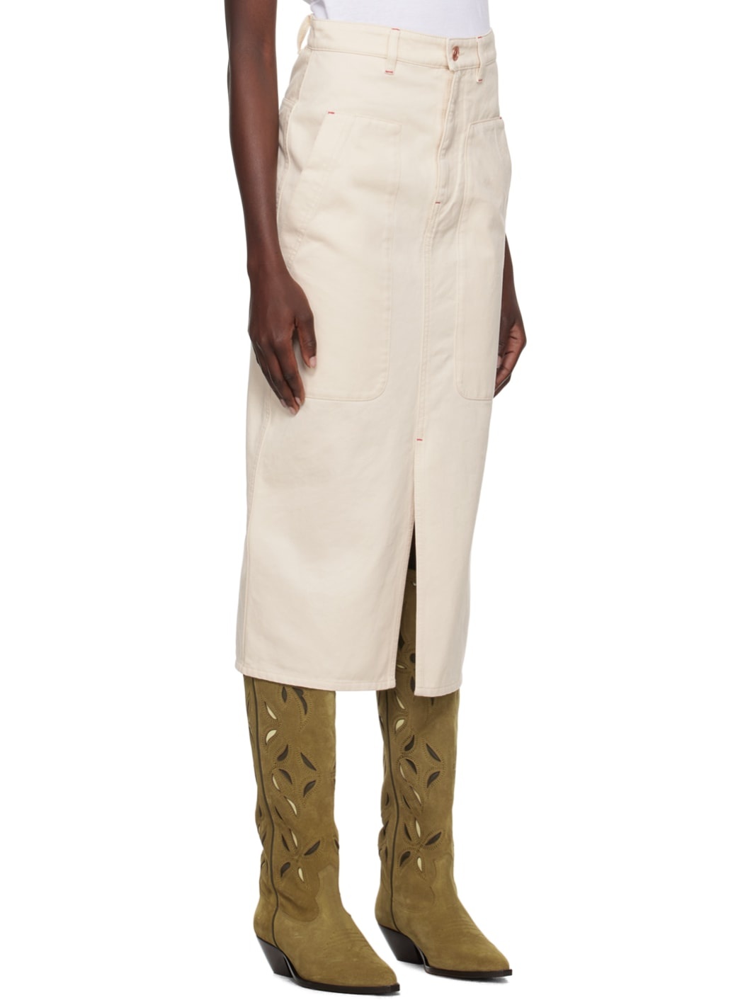 Beige Flozia Midi Skirt - 2
