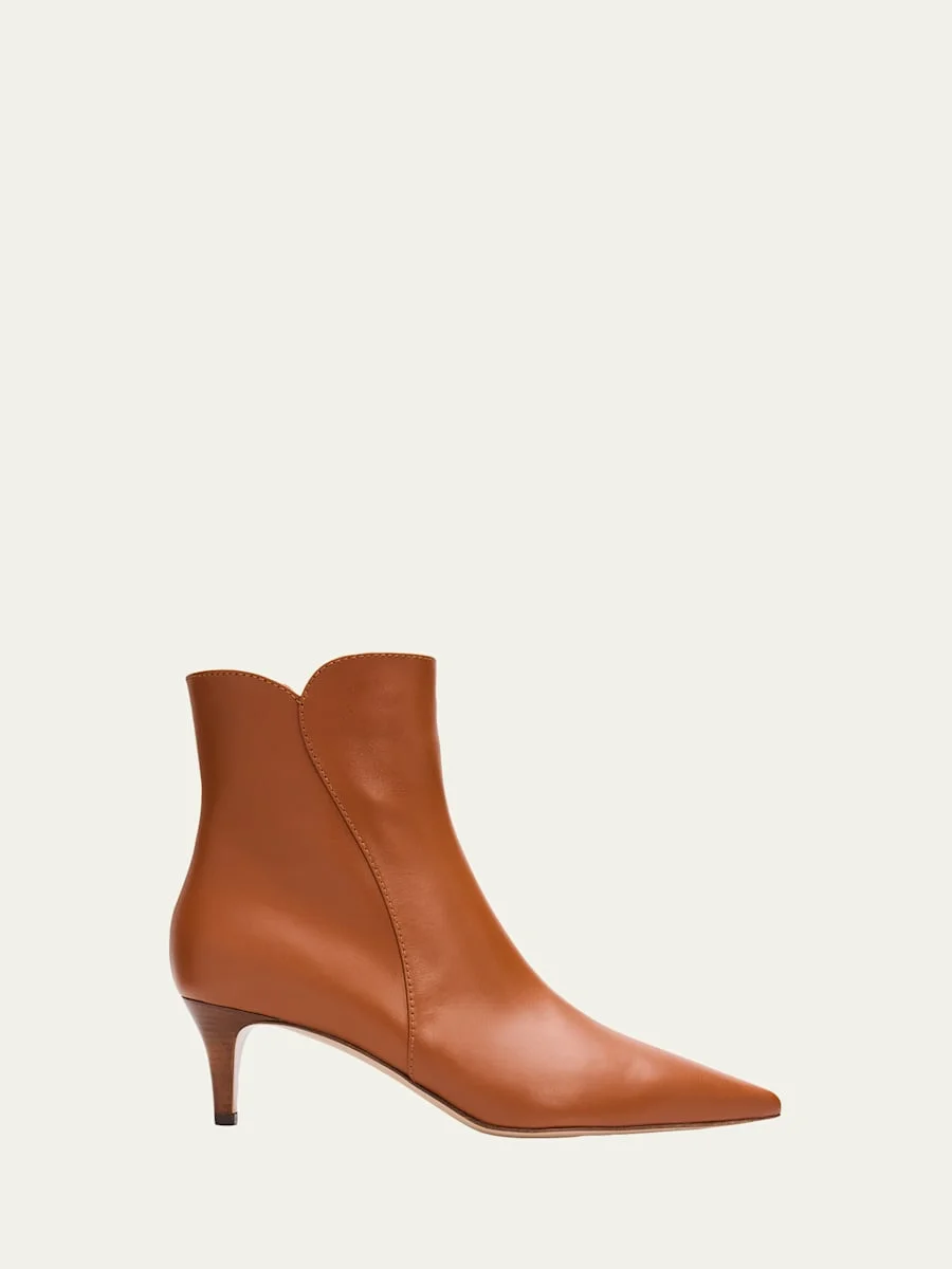 55mm Nappa Leather Ankle Boots - 1