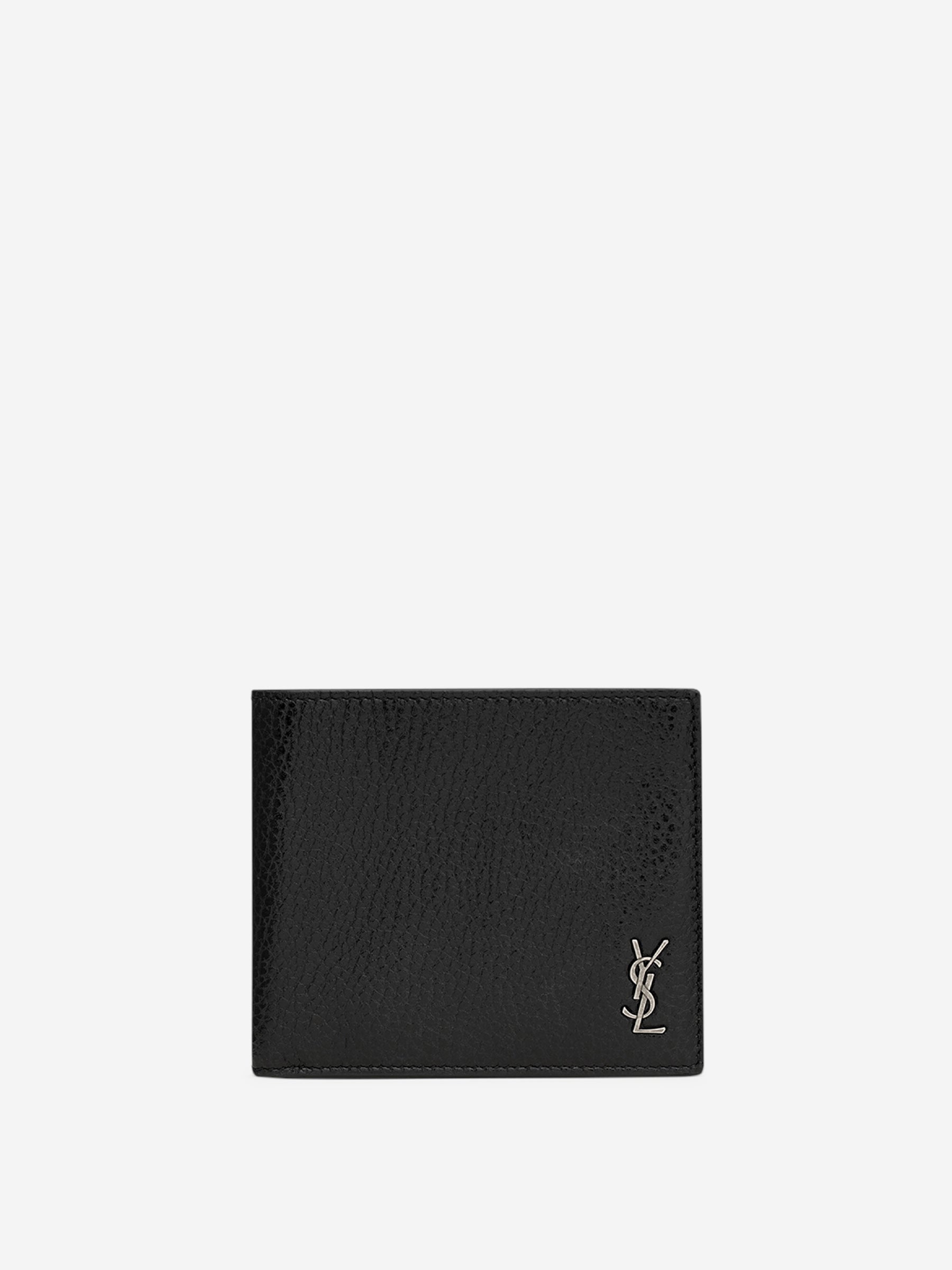 LOGO GRAINED LEATHER WALLET - 1