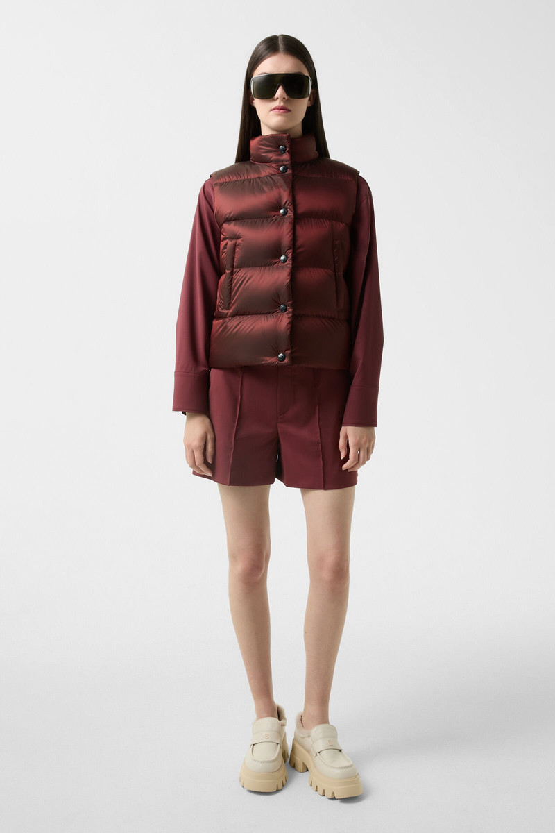 BOGNER Orely down vest in Wine red outlook