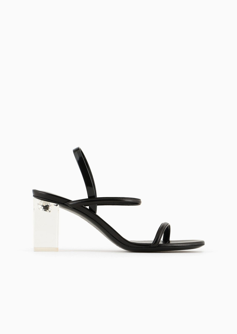 Nappa leather high-heeled sandals 1