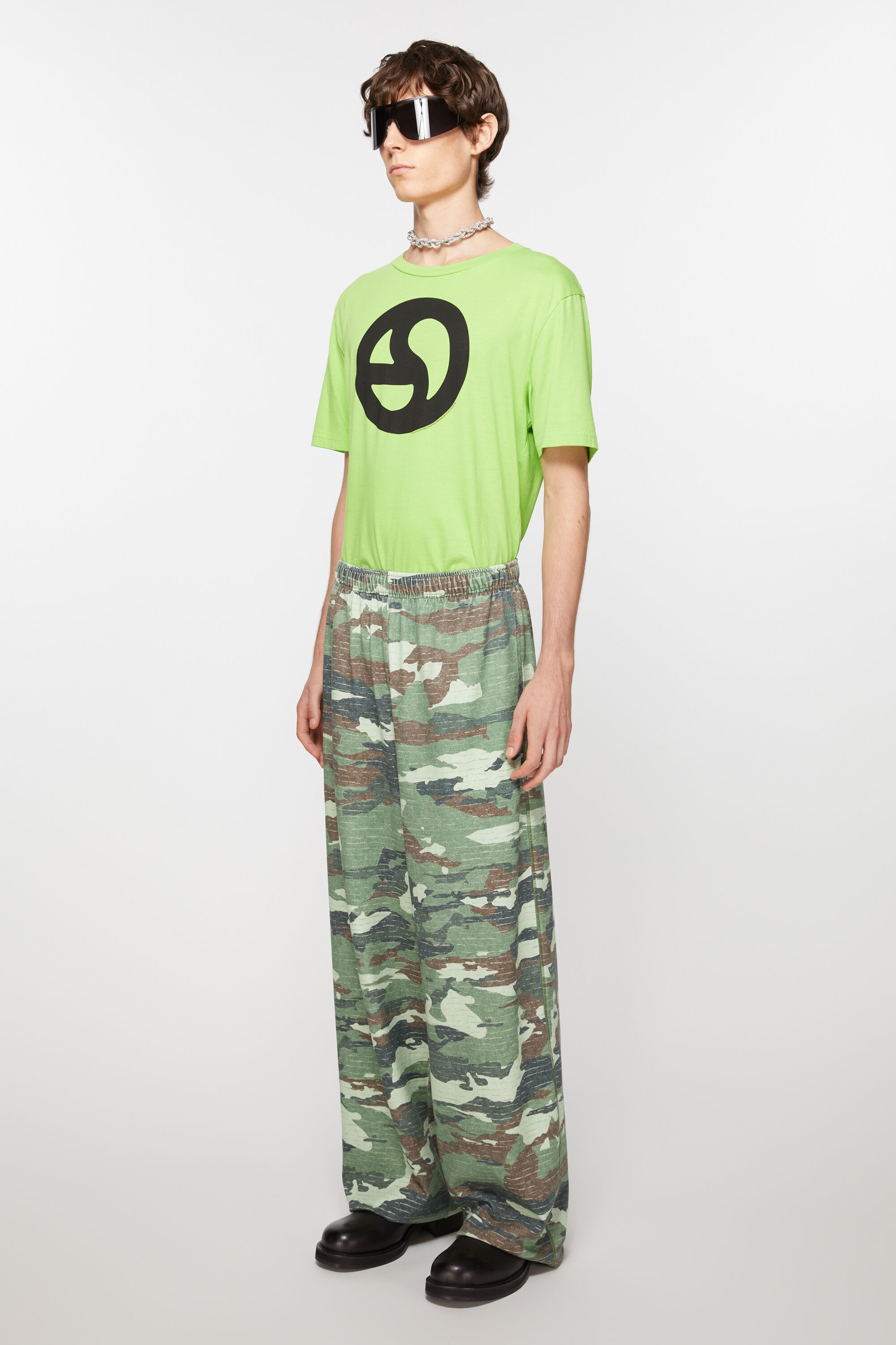 Print sweatpants - Khaki green - 3