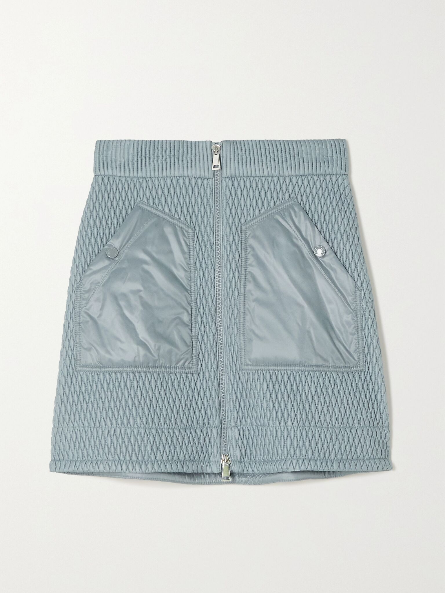 Quilted shell mini skirt Blue - 1