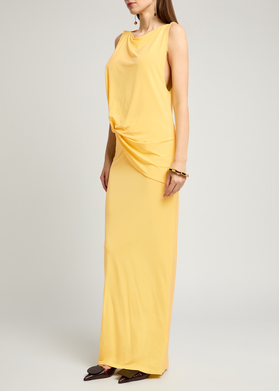 Jacquemus La Robe Peplo Longue Jersey Maxi Dress - 2