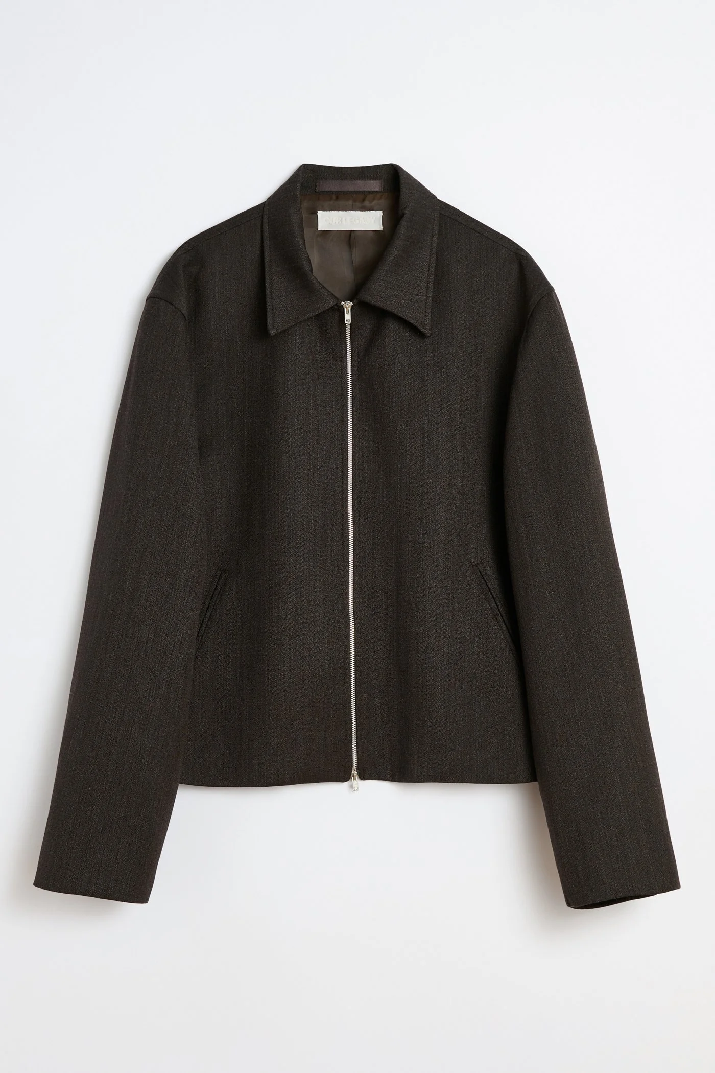 Mini Jacket Havana Brown Chain Wool - 1