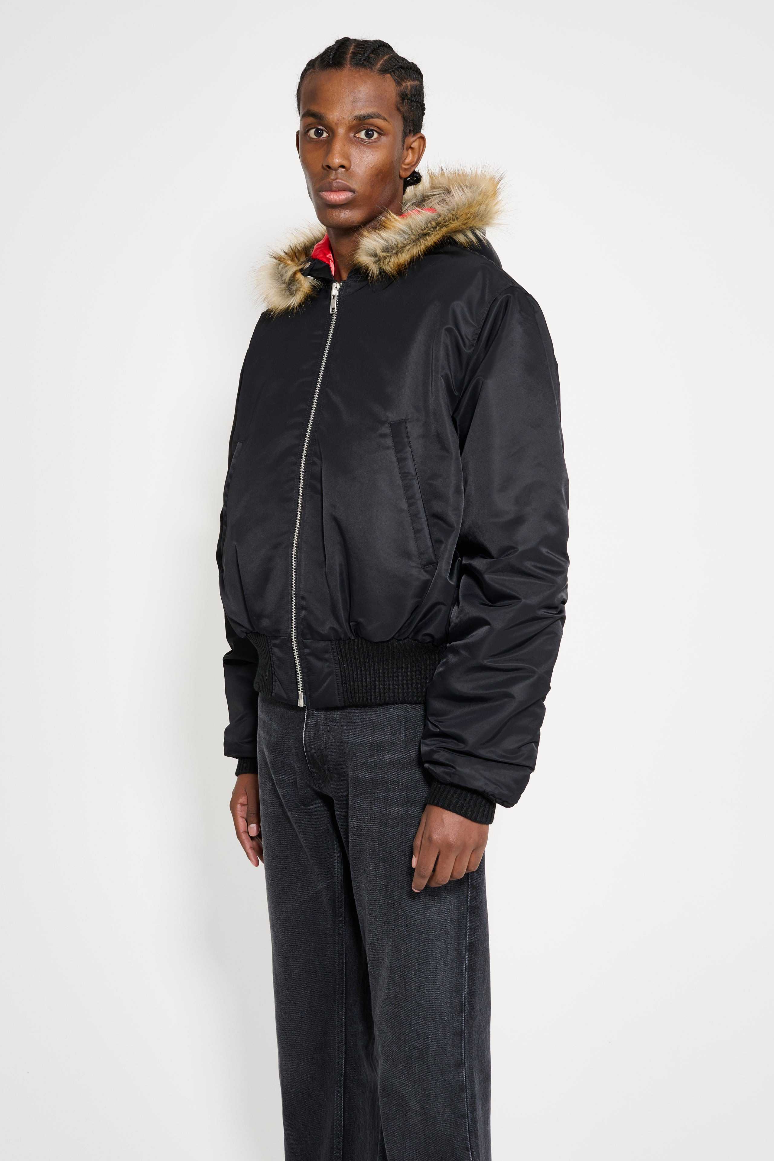 STOCKHOLM SURFBOARD CLUB HOODED BOMBER BLACK - 2