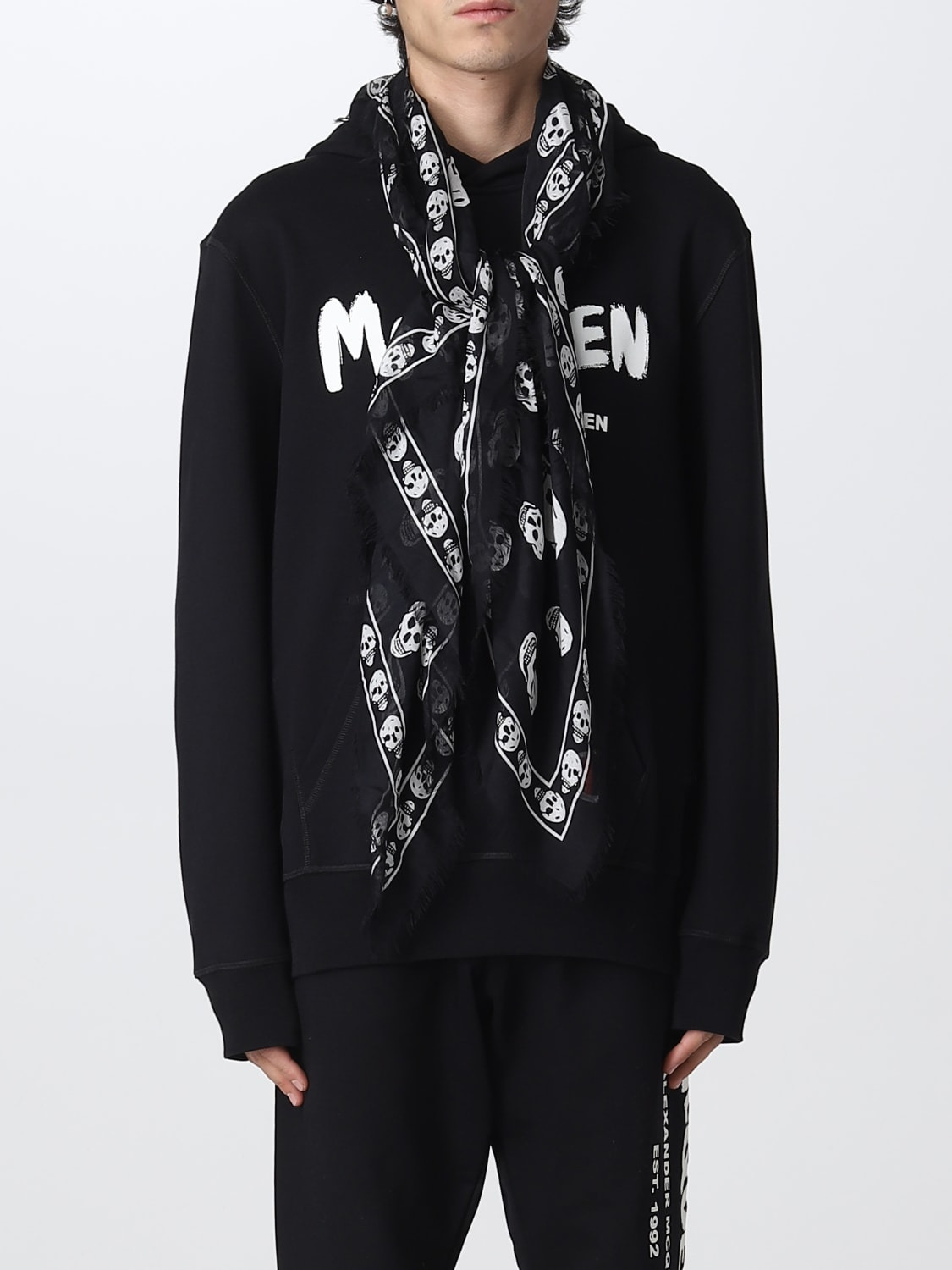 Skull Alexander McQueen scarf in silk blend - 2