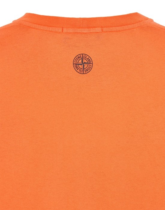 2NS92 30/1 COTTON JERSEY 'TRICROMIA ONE' PRINT_GARMENT DYED ORANGE - 4