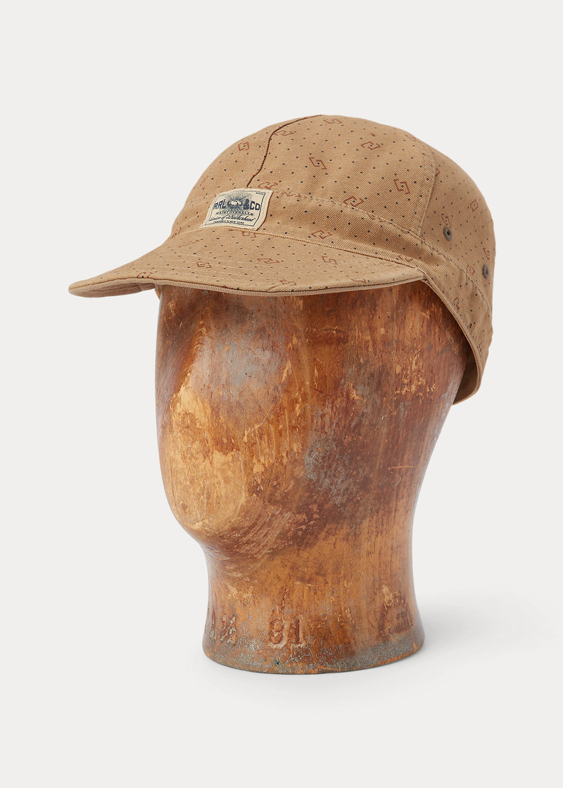 Geometric-Print Twill Engineer Cap 1