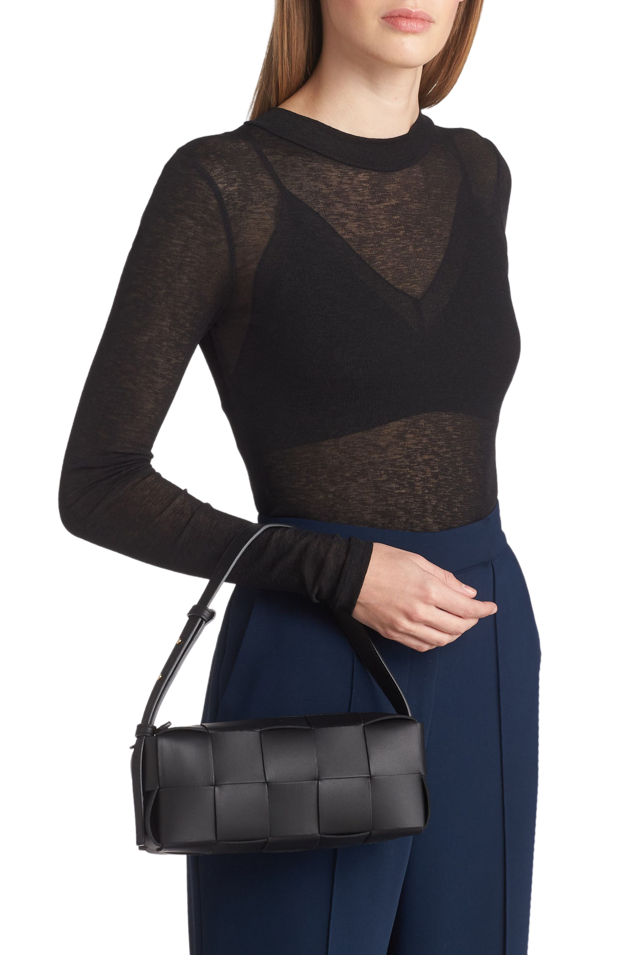 Brick Intrecciato Leather Shoulder Bag - 2
