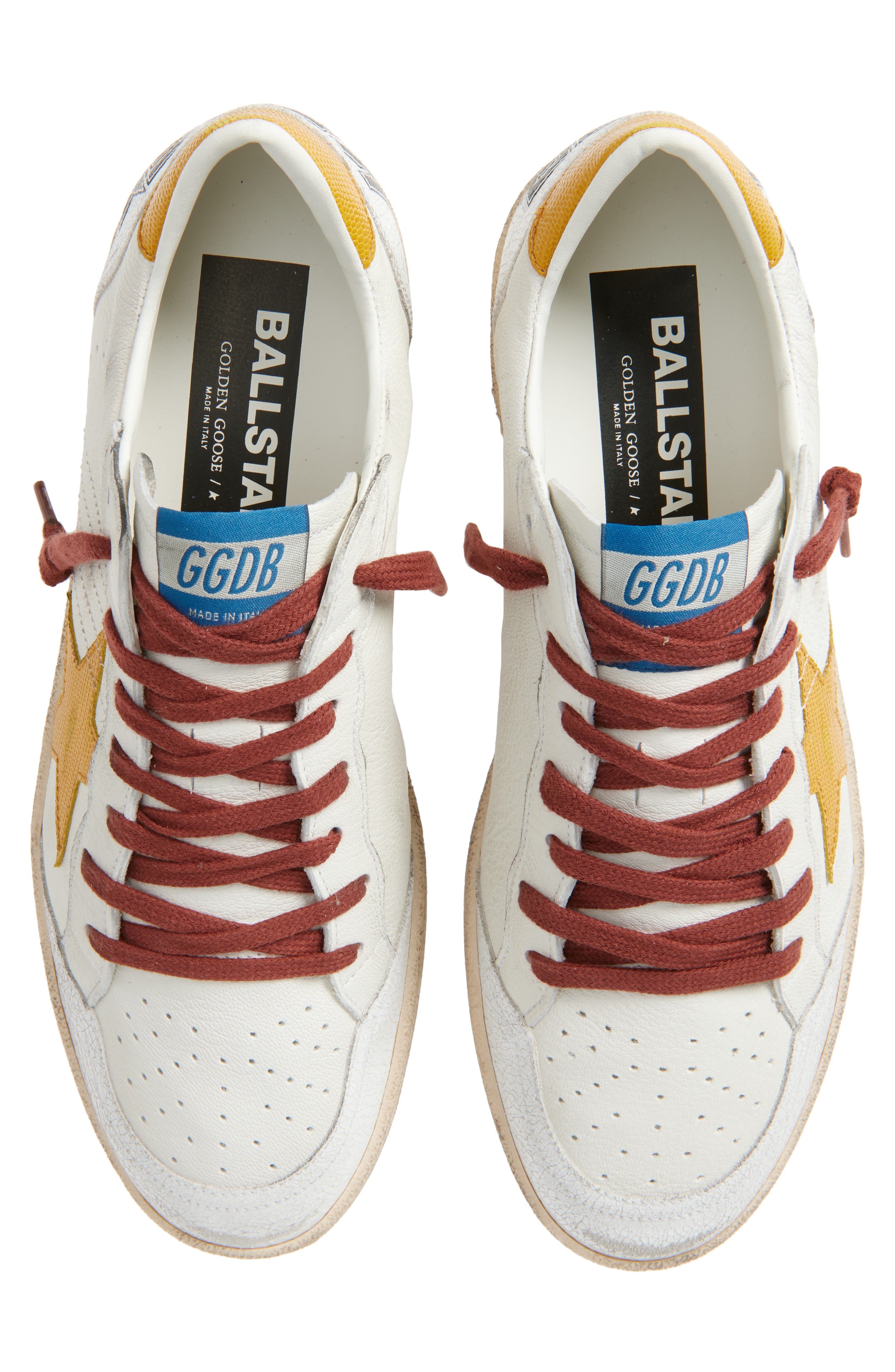 Golden Goose Ball Star Sneaker in White/Yellow at Nordstrom - 5