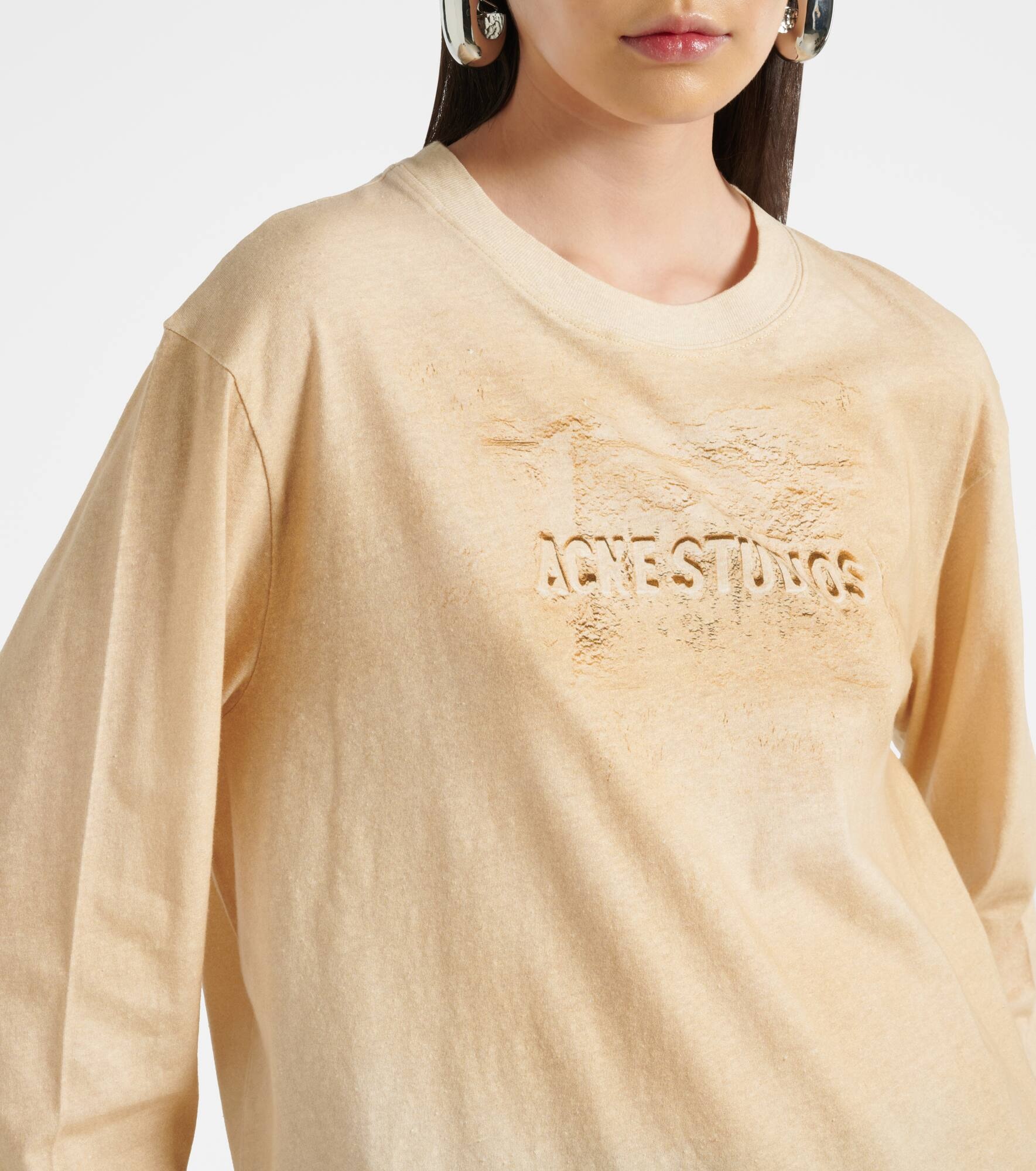 Logo distressed cotton jersey T-shirt - 5