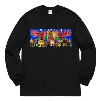 Supreme SS19 Gilbert x George DEATH AFTER LIFE L/S T-Shirt 'Black' SUP-SS19-541 - 1