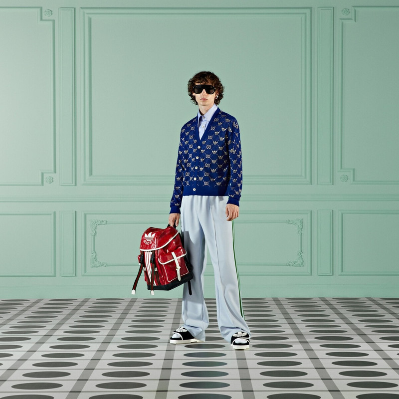 GUCCI adidas x Gucci GG Trefoil cardigan outlook
