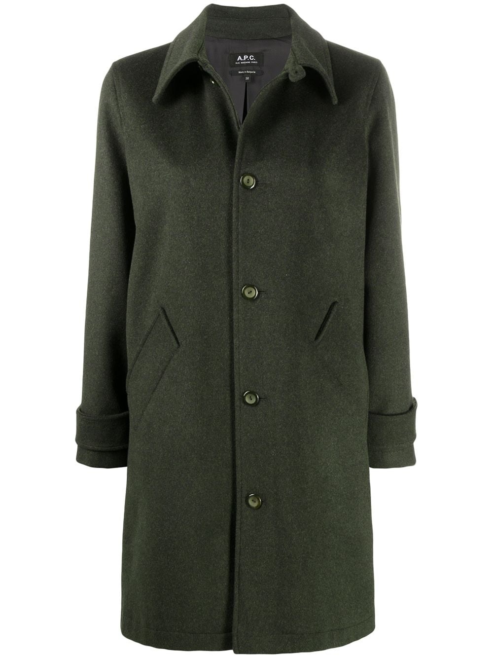 wool-mix shirt coat - 1