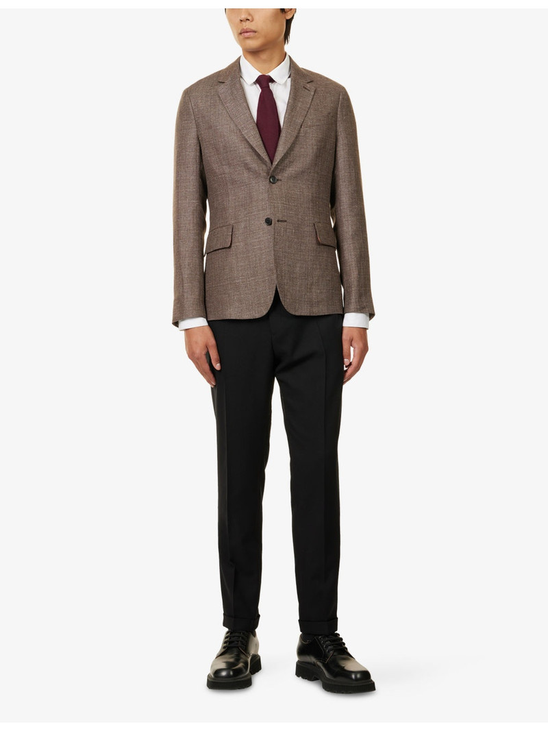 Paul Smith Notch-Lapels Regular-Fit Linen And Wool Blazer outlook