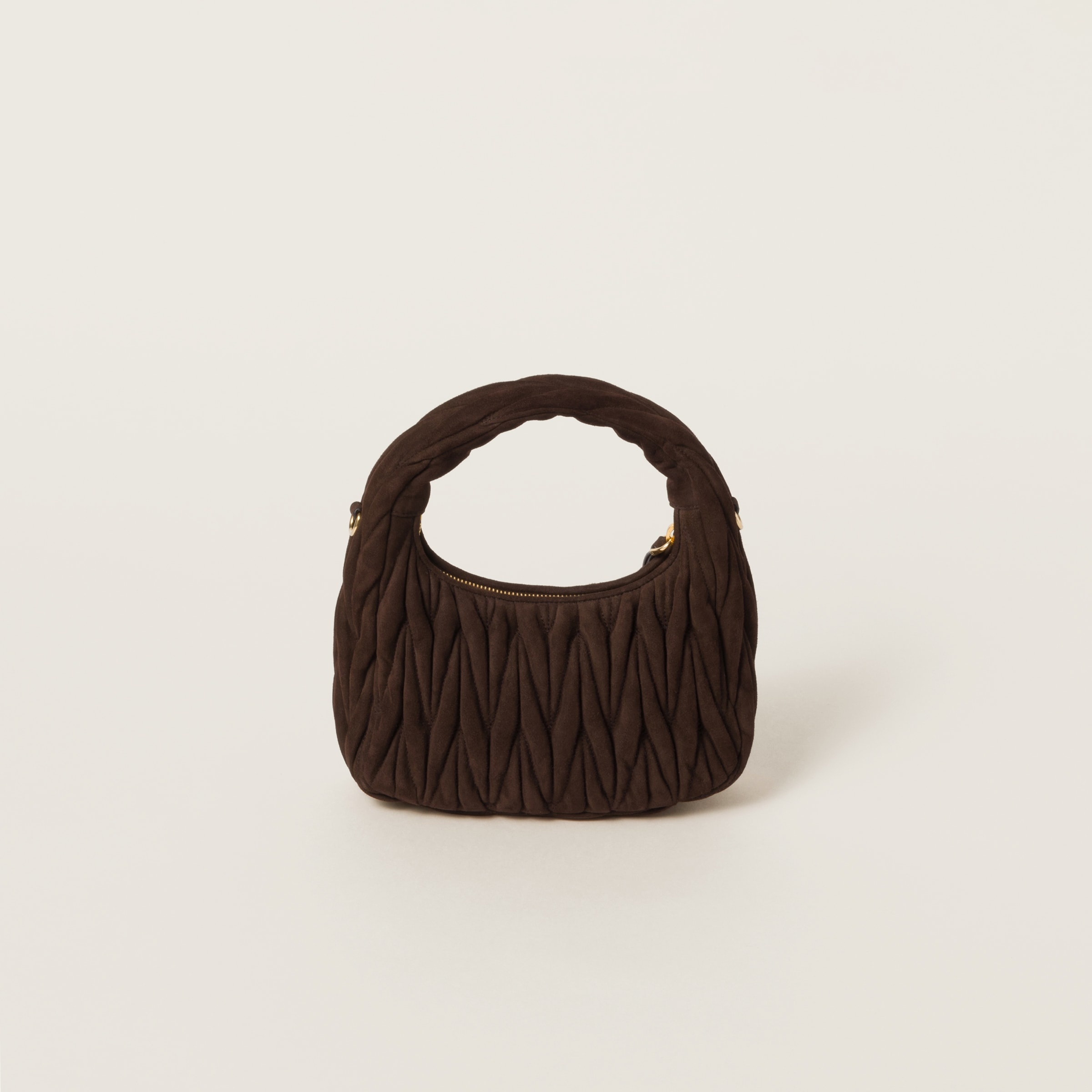 Wander matelassé suede hobo bag - 3