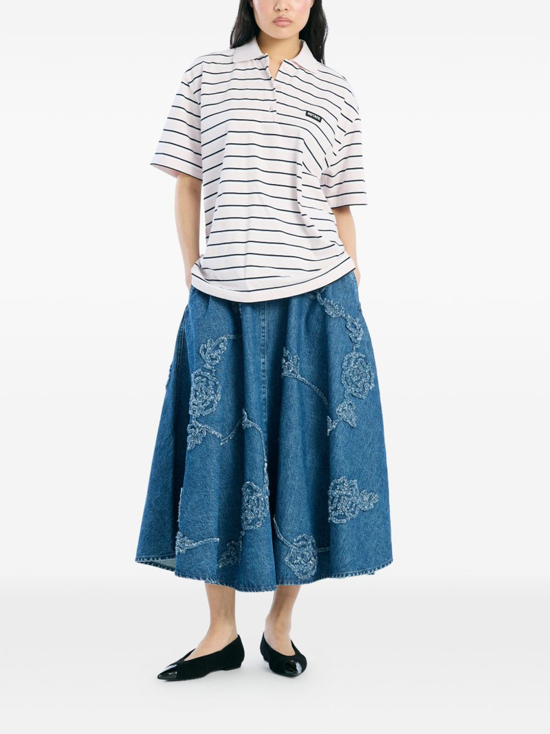 ROTATE striped polo shirt outlook