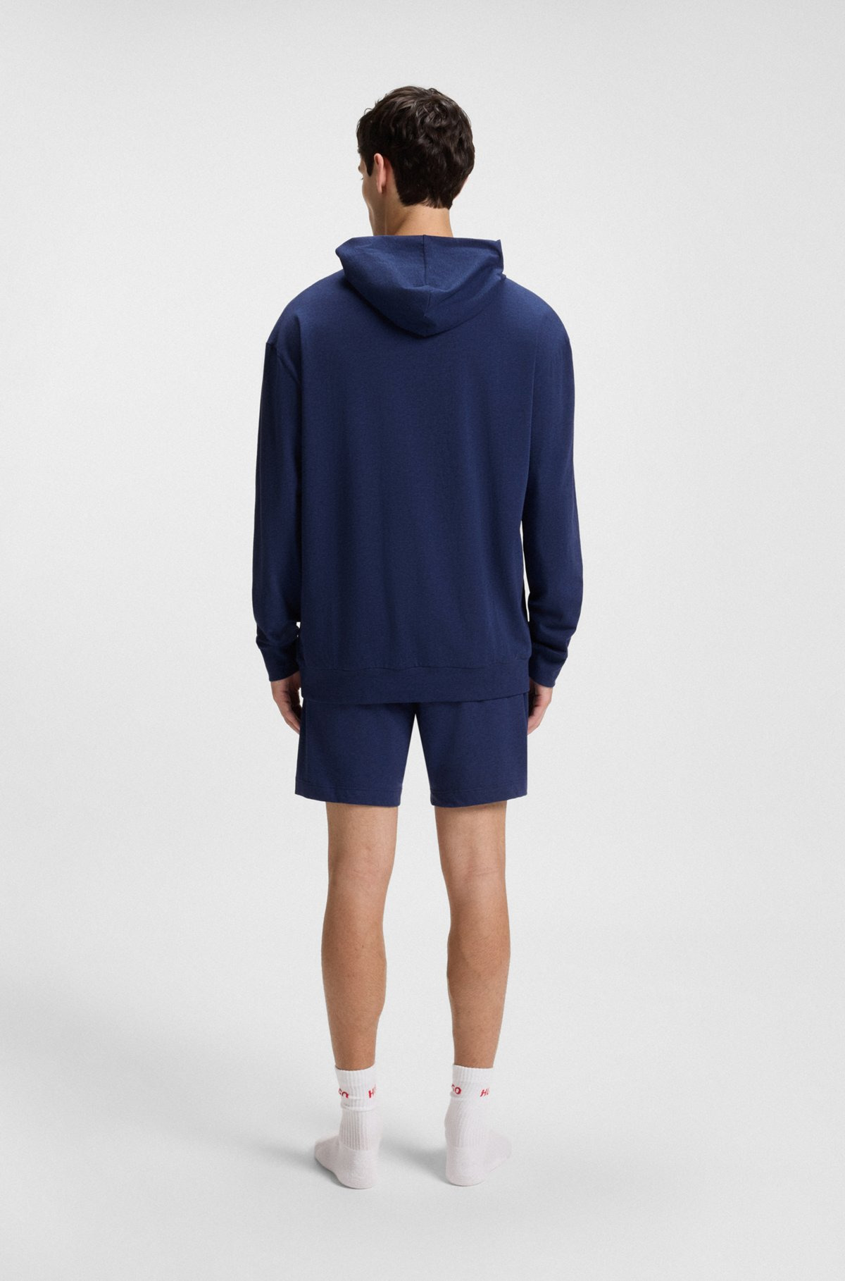 STRETCH-COTTON HOODIE WITH LOGO PRINT - 4